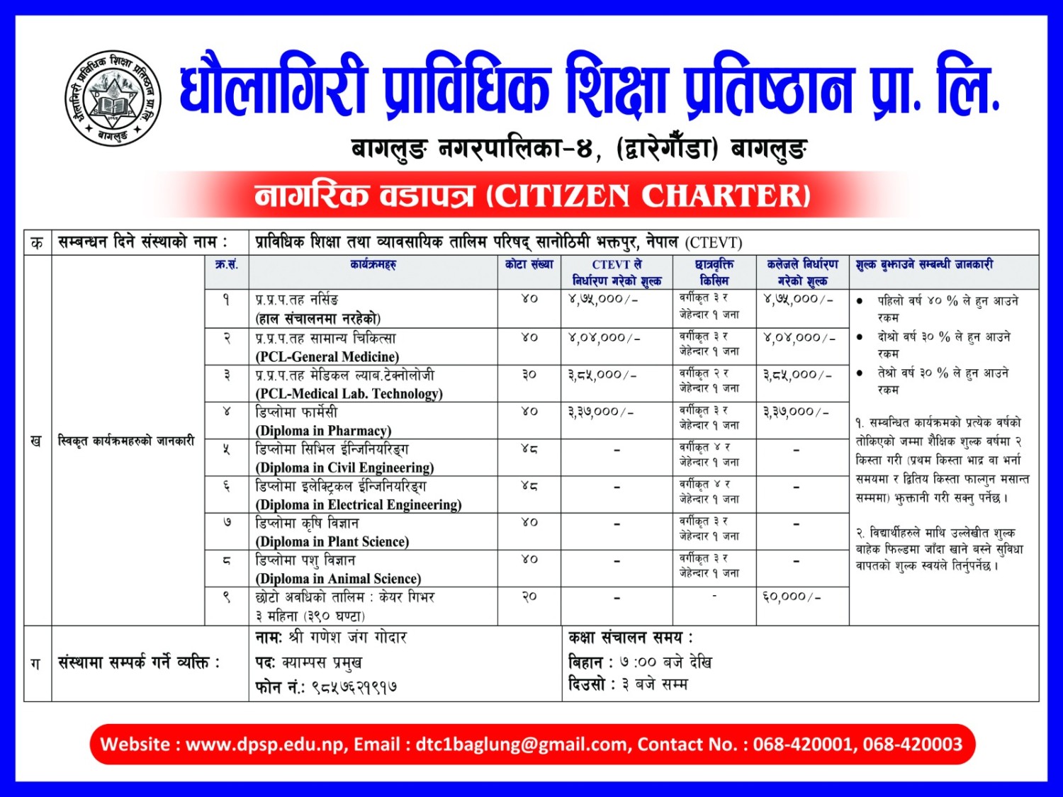 Citizen Charter Document